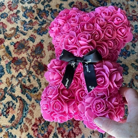 Always & Forever Bear in bright pink with black tie. New in the box. It’s a girl - Picture 8 of 9